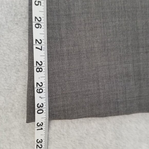 Theory Womens Gray Wide Leg Wool Blend Career Pleated Dress Pants Interview Sz 4 - Picture 9 of 12